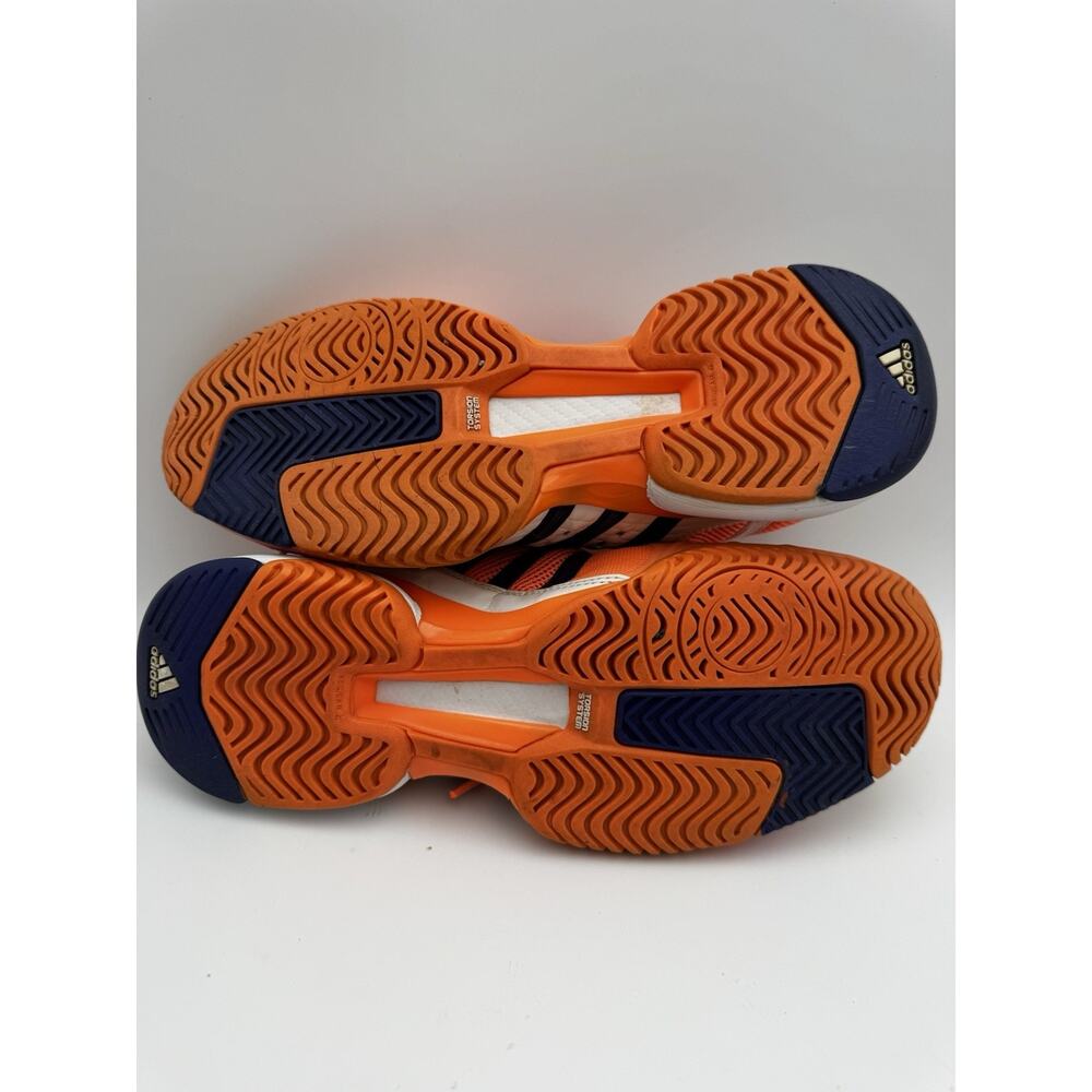 Adidas Men’s Tennis Court Shoes Size 9.5 Orange White M29487 - Picture 5 of 6